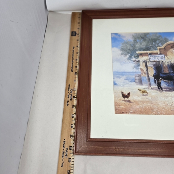 Jack Sorenson Art Print 22.5x18.5 Cantina Donkey-Chickens A Good Place Roost - Picture 6 of 8